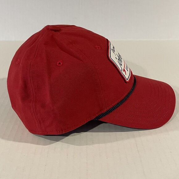 Johnnie-O Hat Cap Snap Back Adult Beach Golf Surf Red Patch Rope Adjustable Hat - Picture 4 of 13